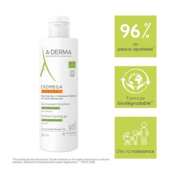 ADERMA EXOMEGA CONTROL GEL MOUSSANT EMOLLIENT ANTI GRATTAGE 500 ML