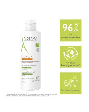 ADERMA EXOMEGA CONTROL GEL MOUSSANT EMOLLIENT ANTI GRATTAGE 500 ML