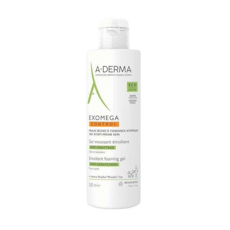 ADERMA EXOMEGA CONTROL GEL MOUSSANT EMOLLIENT ANTI GRATTAGE 500 ML