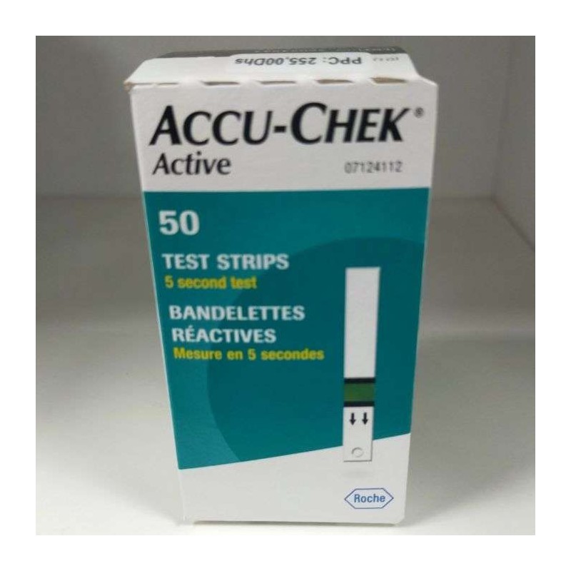 ACCU CHEK ACTIVE TEST RAPIDE GLYCEMIE 50 BANDELETTES
