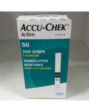 ACCU CHEK ACTIVE TEST RAPIDE GLYCEMIE 50 BANDELETTES